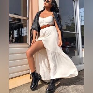 Forever 21 Woven Ivory dress woman size s